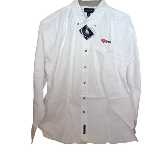 Vintage Port Authority Embroidered Thomas Scientific Button Down Shirt XL New - Picture 2 of 8